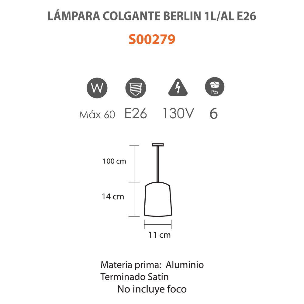 Lámpara Colgante Berlín