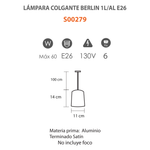 Lámpara Colgante Berlín
