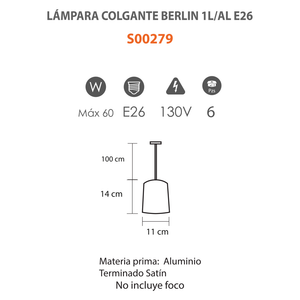 Lámpara Colgante Berlín