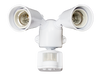 Porta Spot Doble Blanco con Sensor de Movimiento AEC308B